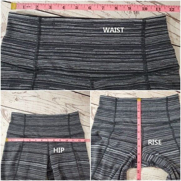 Lululemon Gather & Crow Crop II Womens Size 2 Cyber Black Deep Coal High Rise - Picture 9 of 10